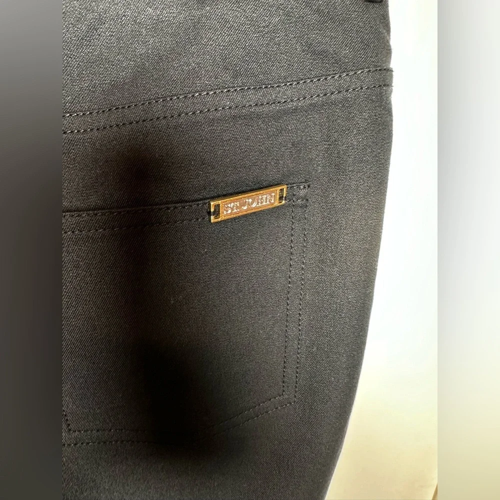 St. John Black Pants with Gold Accent - Picture 5 of 8